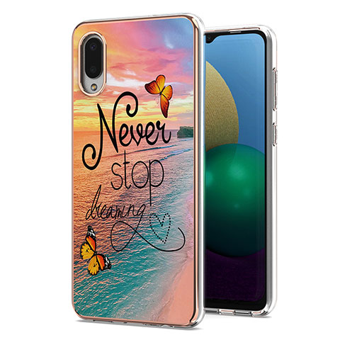 Coque Silicone Motif Fantaisie Souple Couleur Unie Etui Housse Y03B pour Samsung Galaxy A02 Mixte