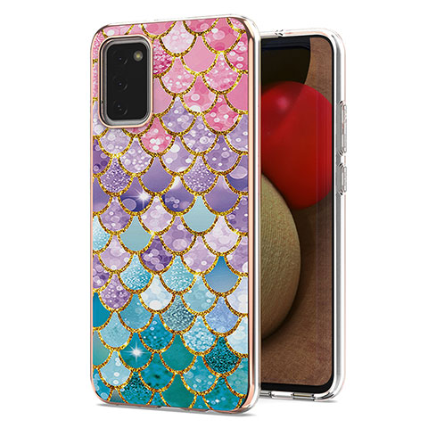 Coque Silicone Motif Fantaisie Souple Couleur Unie Etui Housse Y03B pour Samsung Galaxy A03s Colorful