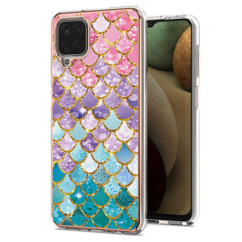 Coque Silicone Motif Fantaisie Souple Couleur Unie Etui Housse Y03B pour Samsung Galaxy A12 5G Colorful