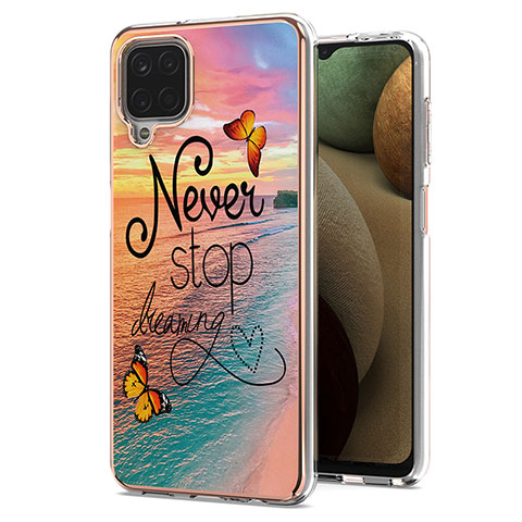 Coque Silicone Motif Fantaisie Souple Couleur Unie Etui Housse Y03B pour Samsung Galaxy A12 Nacho Mixte