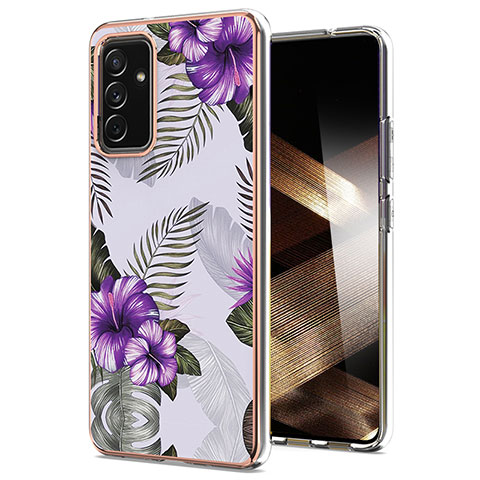 Coque Silicone Motif Fantaisie Souple Couleur Unie Etui Housse Y03B pour Samsung Galaxy A15 4G Violet