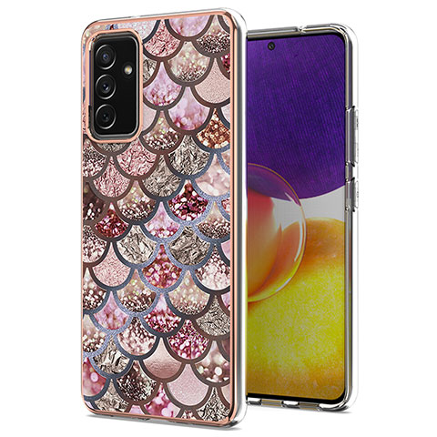 Coque Silicone Motif Fantaisie Souple Couleur Unie Etui Housse Y03B pour Samsung Galaxy A34 5G Marron