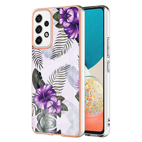 Coque Silicone Motif Fantaisie Souple Couleur Unie Etui Housse Y03B pour Samsung Galaxy A53 5G Violet