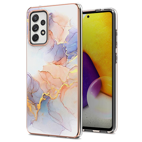 Coque Silicone Motif Fantaisie Souple Couleur Unie Etui Housse Y03B pour Samsung Galaxy A72 5G Violet Clair