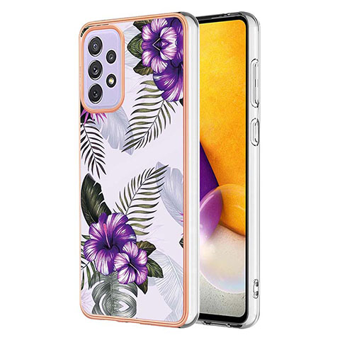 Coque Silicone Motif Fantaisie Souple Couleur Unie Etui Housse Y03B pour Samsung Galaxy A73 5G Violet