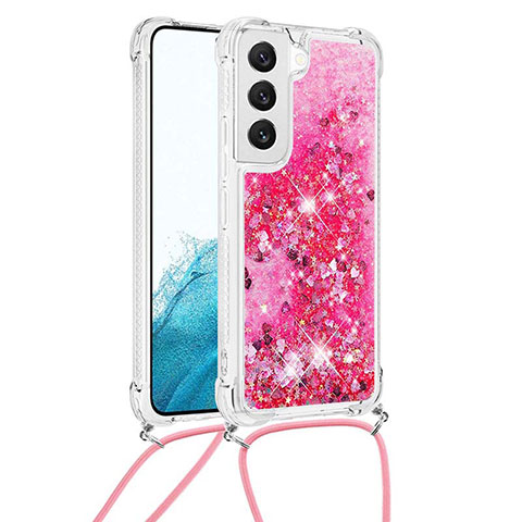 Coque Silicone Motif Fantaisie Souple Couleur Unie Etui Housse Y03B pour Samsung Galaxy S21 5G Rose Rouge