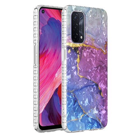 Coque Silicone Motif Fantaisie Souple Couleur Unie Etui Housse Y04B pour Oppo A54 5G Violet