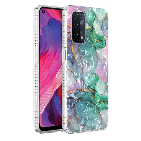 Coque Silicone Motif Fantaisie Souple Couleur Unie Etui Housse Y04B pour Oppo A74 5G Vert Nuit