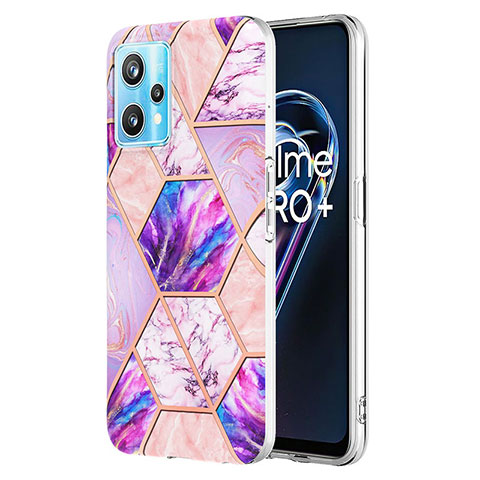 Coque Silicone Motif Fantaisie Souple Couleur Unie Etui Housse Y04B pour Realme 9 4G Violet Clair