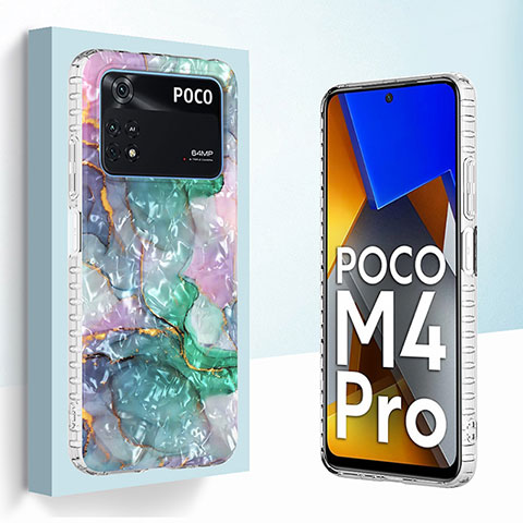 Coque Silicone Motif Fantaisie Souple Couleur Unie Etui Housse Y04B pour Xiaomi Poco M4 Pro 4G Mixte