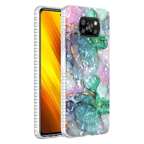 Coque Silicone Motif Fantaisie Souple Couleur Unie Etui Housse Y04B pour Xiaomi Poco X3 Pro Vert Nuit