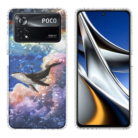 Coque Silicone Motif Fantaisie Souple Couleur Unie Etui Housse Y04B pour Xiaomi Poco X4 Pro 5G Colorful