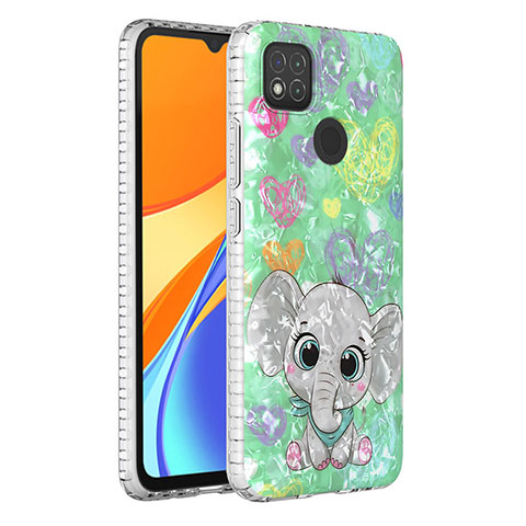 Coque Silicone Motif Fantaisie Souple Couleur Unie Etui Housse Y04B pour Xiaomi Redmi 9 India Pastel Vert