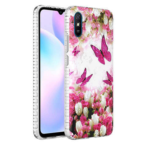 Coque Silicone Motif Fantaisie Souple Couleur Unie Etui Housse Y04B pour Xiaomi Redmi 9i Rouge