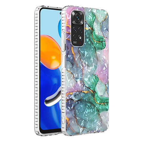 Coque Silicone Motif Fantaisie Souple Couleur Unie Etui Housse Y04B pour Xiaomi Redmi Note 11S 4G Vert Nuit