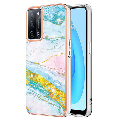 Coque Silicone Motif Fantaisie Souple Couleur Unie Etui Housse Y05B pour Oppo A55 5G Colorful