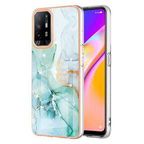 Coque Silicone Motif Fantaisie Souple Couleur Unie Etui Housse Y05B pour Oppo Reno5 Z 5G Vert