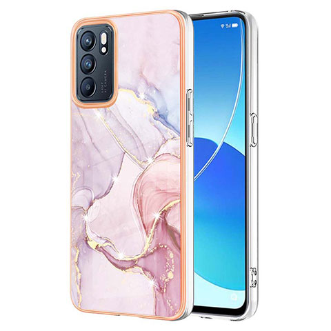 Coque Silicone Motif Fantaisie Souple Couleur Unie Etui Housse Y05B pour Oppo Reno6 5G Rose