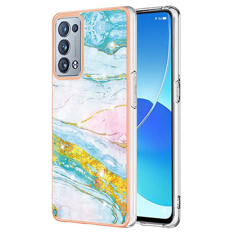 Coque Silicone Motif Fantaisie Souple Couleur Unie Etui Housse Y05B pour Oppo Reno6 Pro 5G Colorful