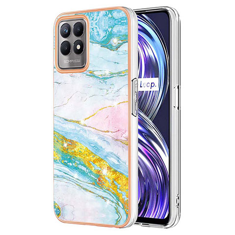 Coque Silicone Motif Fantaisie Souple Couleur Unie Etui Housse Y05B pour Realme 8i Colorful