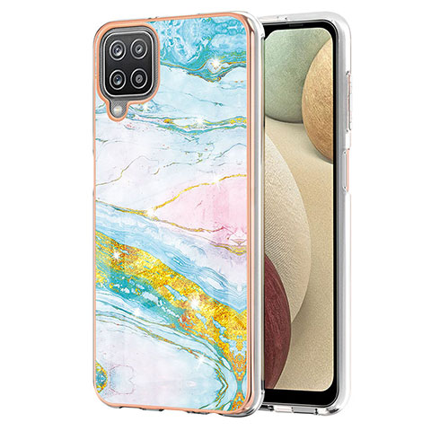 Coque Silicone Motif Fantaisie Souple Couleur Unie Etui Housse Y05B pour Samsung Galaxy A12 Colorful