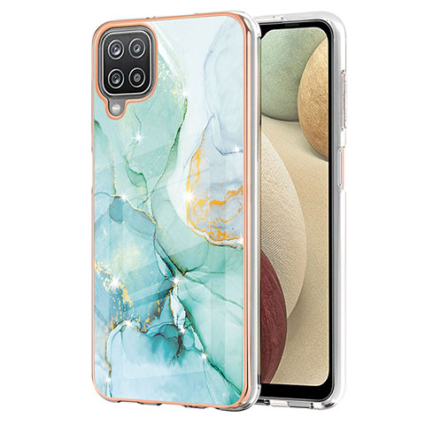 Coque Silicone Motif Fantaisie Souple Couleur Unie Etui Housse Y05B pour Samsung Galaxy A12 Vert