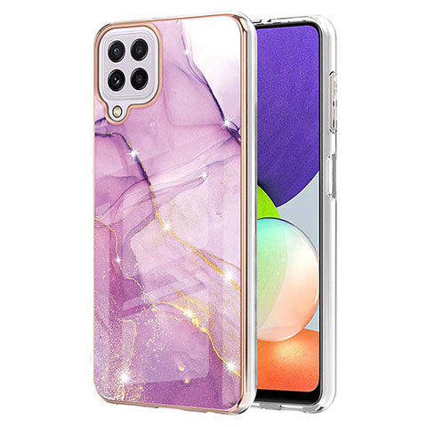 Coque Silicone Motif Fantaisie Souple Couleur Unie Etui Housse Y05B pour Samsung Galaxy A22 4G Violet Clair