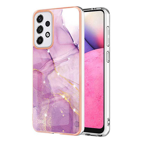 Coque Silicone Motif Fantaisie Souple Couleur Unie Etui Housse Y05B pour Samsung Galaxy A33 5G Violet Clair