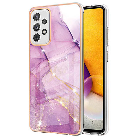 Coque Silicone Motif Fantaisie Souple Couleur Unie Etui Housse Y05B pour Samsung Galaxy A72 4G Violet Clair