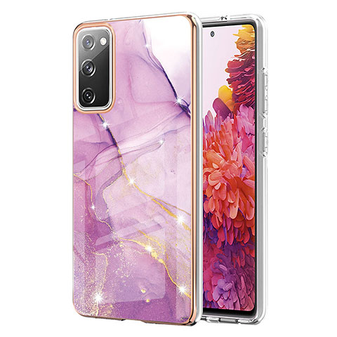 Coque Silicone Motif Fantaisie Souple Couleur Unie Etui Housse Y05B pour Samsung Galaxy S20 FE (2022) 5G Violet Clair