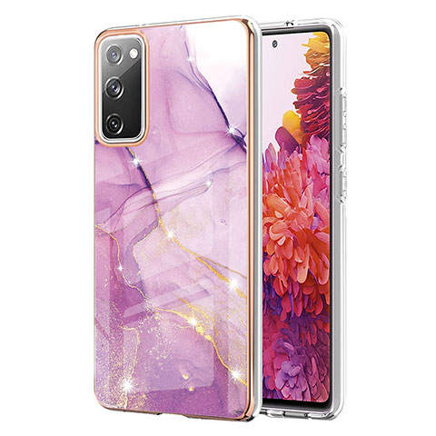 Coque Silicone Motif Fantaisie Souple Couleur Unie Etui Housse Y05B pour Samsung Galaxy S20 FE 5G Violet Clair