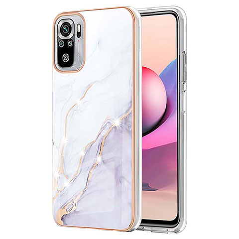 Coque Silicone Motif Fantaisie Souple Couleur Unie Etui Housse Y05B pour Xiaomi Poco M5S Blanc