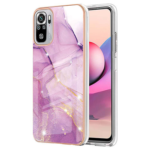 Coque Silicone Motif Fantaisie Souple Couleur Unie Etui Housse Y05B pour Xiaomi Poco M5S Violet Clair