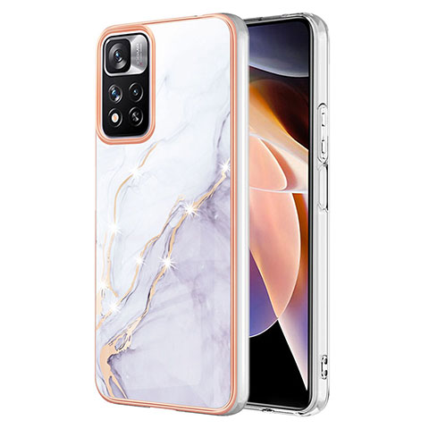 Coque Silicone Motif Fantaisie Souple Couleur Unie Etui Housse Y05B pour Xiaomi Poco X4 NFC Blanc