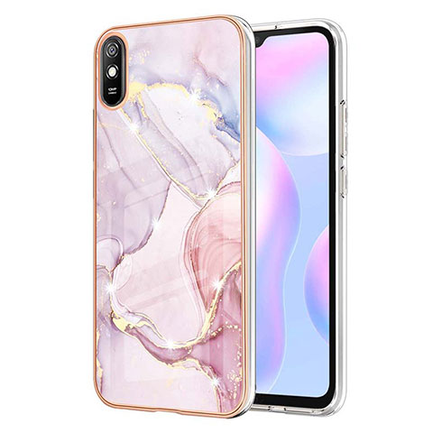 Coque Silicone Motif Fantaisie Souple Couleur Unie Etui Housse Y05B pour Xiaomi Redmi 9A Rose