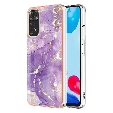 Coque Silicone Motif Fantaisie Souple Couleur Unie Etui Housse Y05B pour Xiaomi Redmi Note 11 4G (2022) Violet