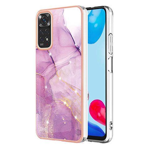 Coque Silicone Motif Fantaisie Souple Couleur Unie Etui Housse Y05B pour Xiaomi Redmi Note 11 4G (2022) Violet Clair