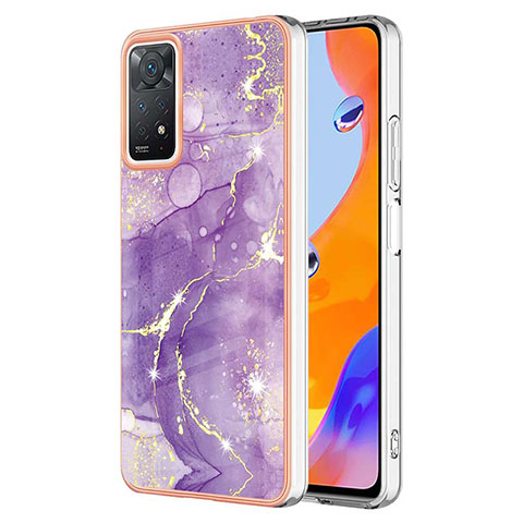 Coque Silicone Motif Fantaisie Souple Couleur Unie Etui Housse Y05B pour Xiaomi Redmi Note 12 Pro 4G Violet