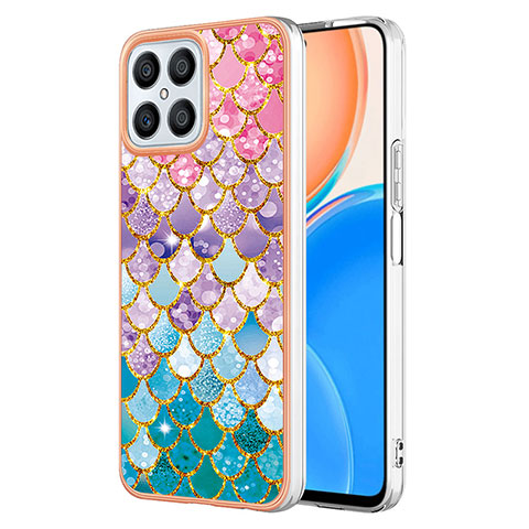 Coque Silicone Motif Fantaisie Souple Couleur Unie Etui Housse Y06B pour Huawei Honor X8 4G Colorful