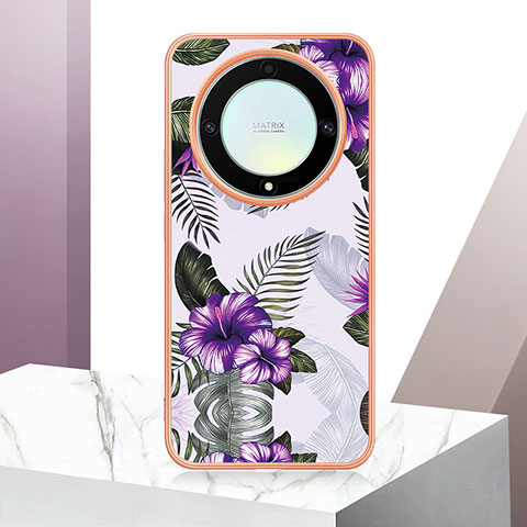 Coque Silicone Motif Fantaisie Souple Couleur Unie Etui Housse Y06B pour Huawei Honor X9a 5G Violet