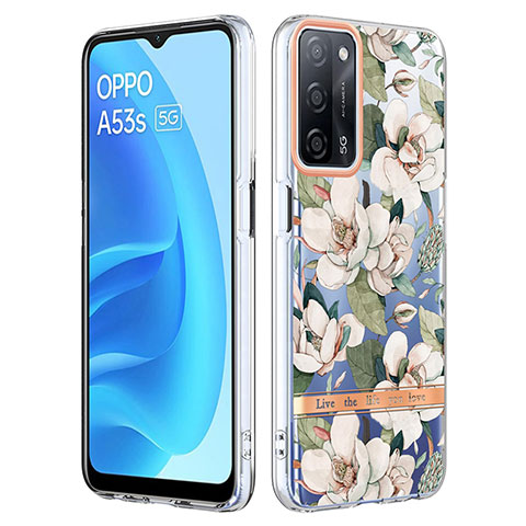 Coque Silicone Motif Fantaisie Souple Couleur Unie Etui Housse Y06B pour Oppo A56 5G Blanc