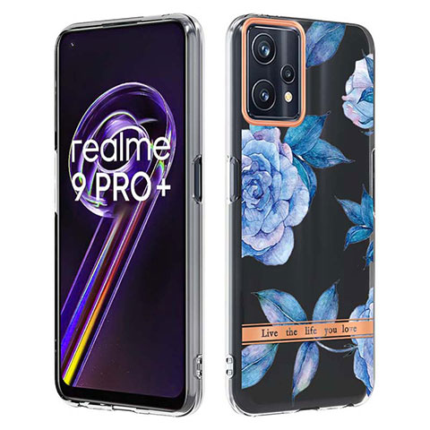 Coque Silicone Motif Fantaisie Souple Couleur Unie Etui Housse Y06B pour Realme Narzo 50 Pro 5G Bleu