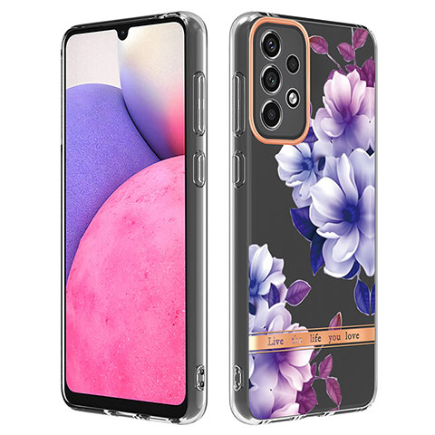 Coque Silicone Motif Fantaisie Souple Couleur Unie Etui Housse Y06B pour Samsung Galaxy A33 5G Violet