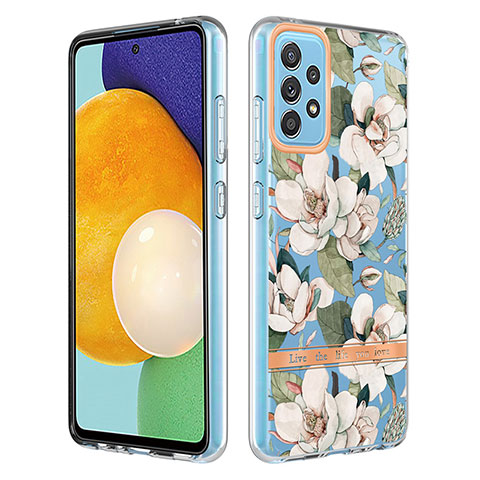 Coque Silicone Motif Fantaisie Souple Couleur Unie Etui Housse Y06B pour Samsung Galaxy A52 4G Blanc