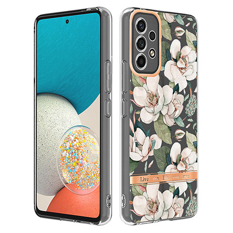 Coque Silicone Motif Fantaisie Souple Couleur Unie Etui Housse Y06B pour Samsung Galaxy A53 5G Blanc