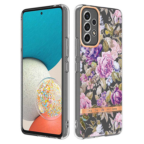 Coque Silicone Motif Fantaisie Souple Couleur Unie Etui Housse Y06B pour Samsung Galaxy A53 5G Violet Clair