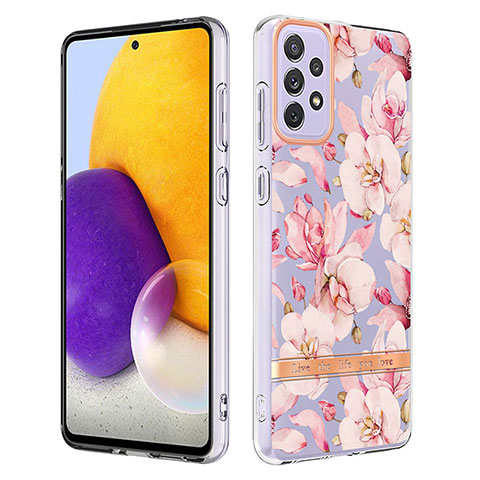 Coque Silicone Motif Fantaisie Souple Couleur Unie Etui Housse Y06B pour Samsung Galaxy A73 5G Rose