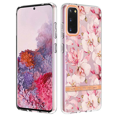 Coque Silicone Motif Fantaisie Souple Couleur Unie Etui Housse Y06B pour Samsung Galaxy S20 Rose