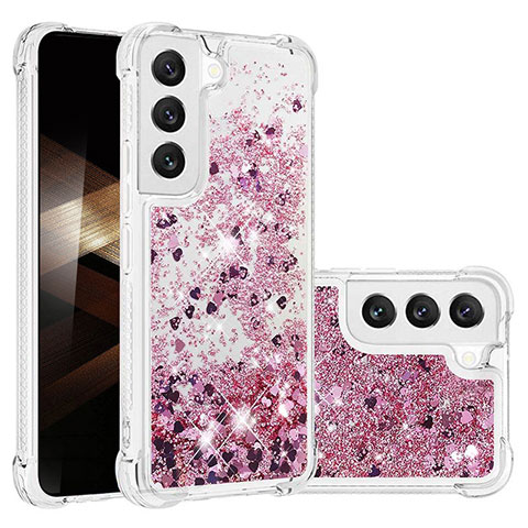 Coque Silicone Motif Fantaisie Souple Couleur Unie Etui Housse Y06B pour Samsung Galaxy S25 5G Or Rose