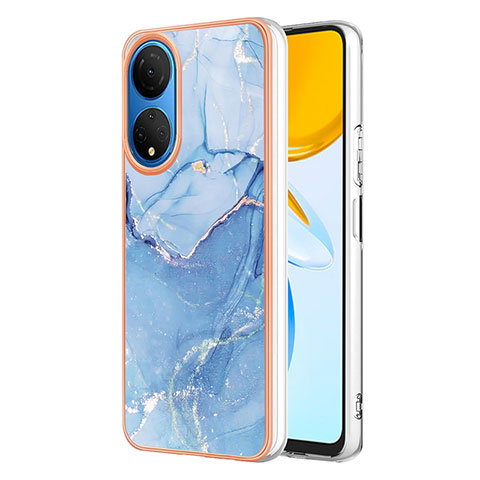 Coque Silicone Motif Fantaisie Souple Couleur Unie Etui Housse Y07B pour Huawei Honor X7 Bleu